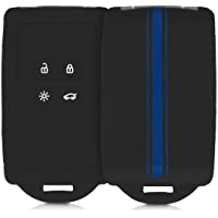kwmobile Funda de Silicona Compatible con Renault Llave de Coche Smart Key de 4 Botones (Solo Keyless Go) - Carcasa para…